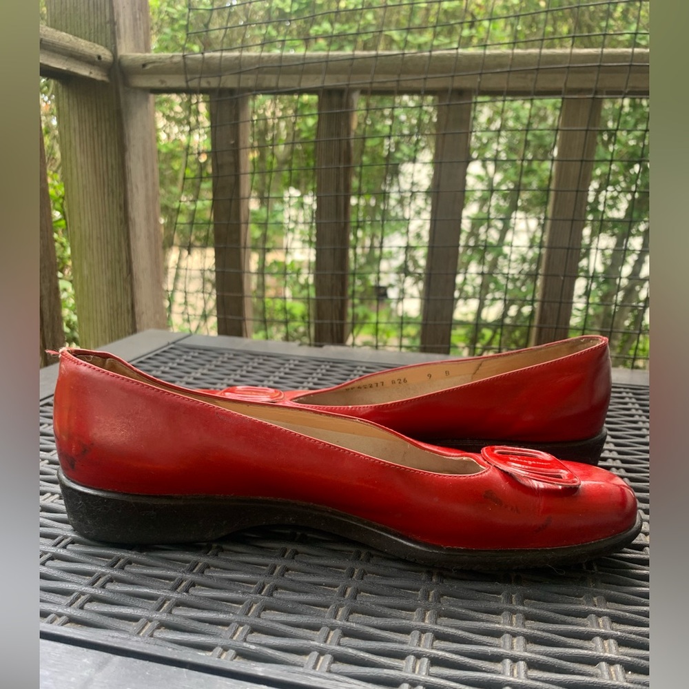 Salvatore Ferragamo Red Leather Loafers - Picture 5 of 10